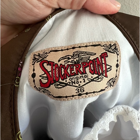 AUTHENTIC WOMEN'S GERMAN DIRNDL DRESS PURPLE/BROWN OKTOBERFEST - Picture 4 of 9